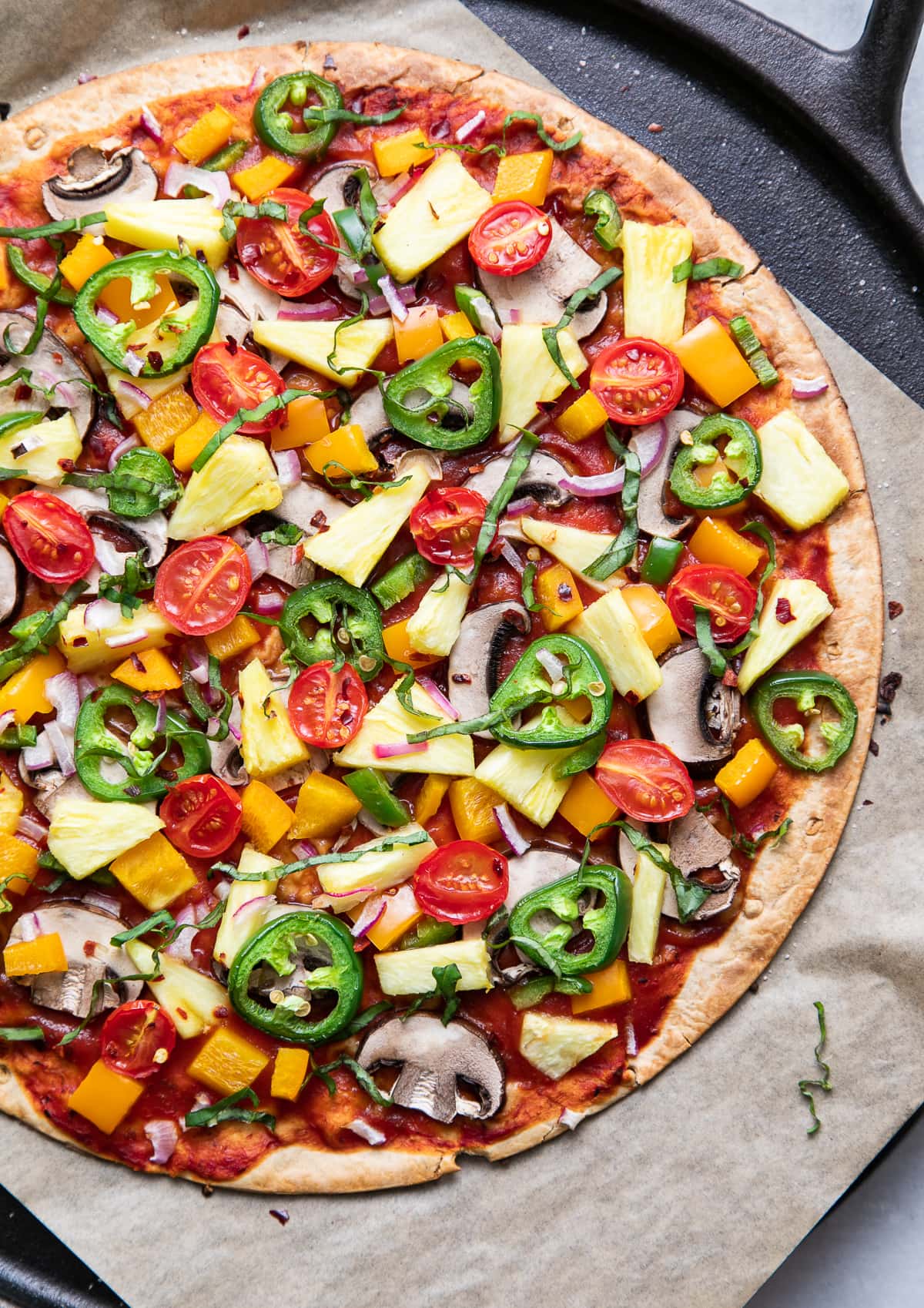 pineapple veggie lovers pizza_4